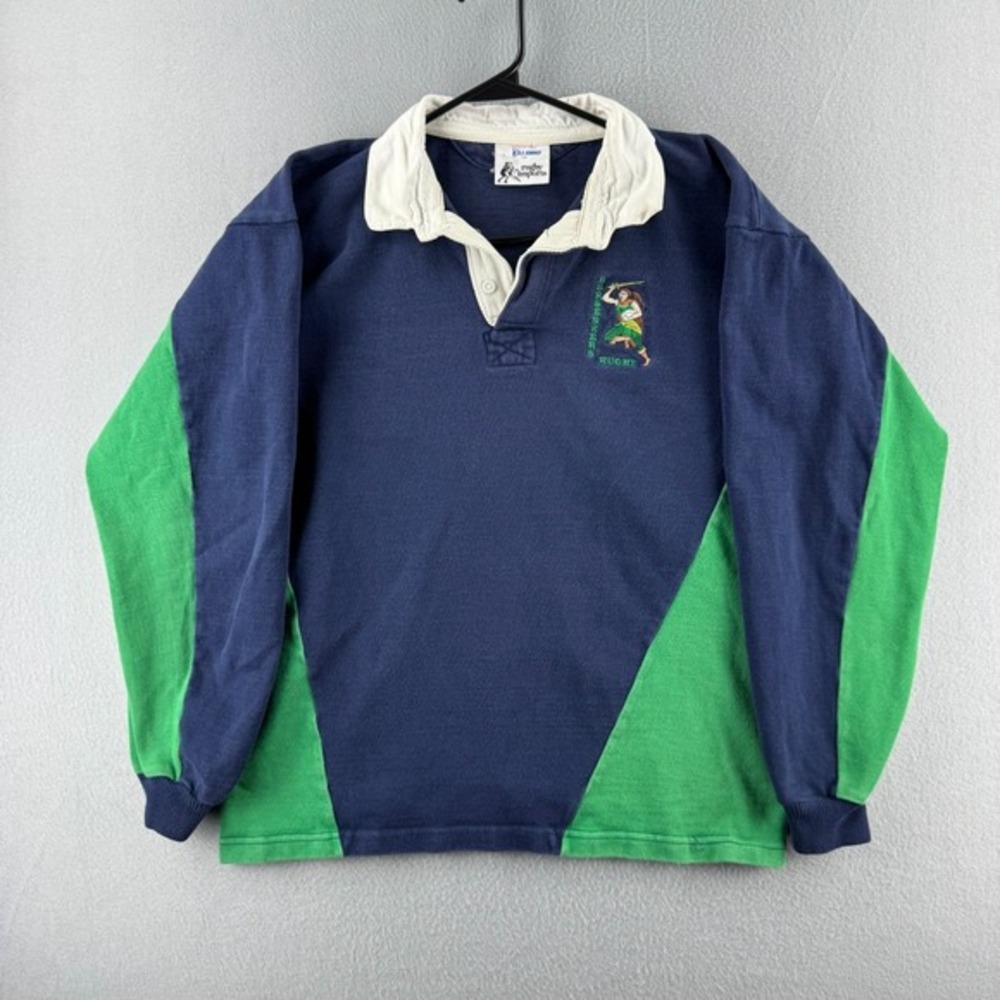 Vintage Berserkers Rugby Shirt Jersey Mens Large 90s Halbro Heavy Cotton USA‎